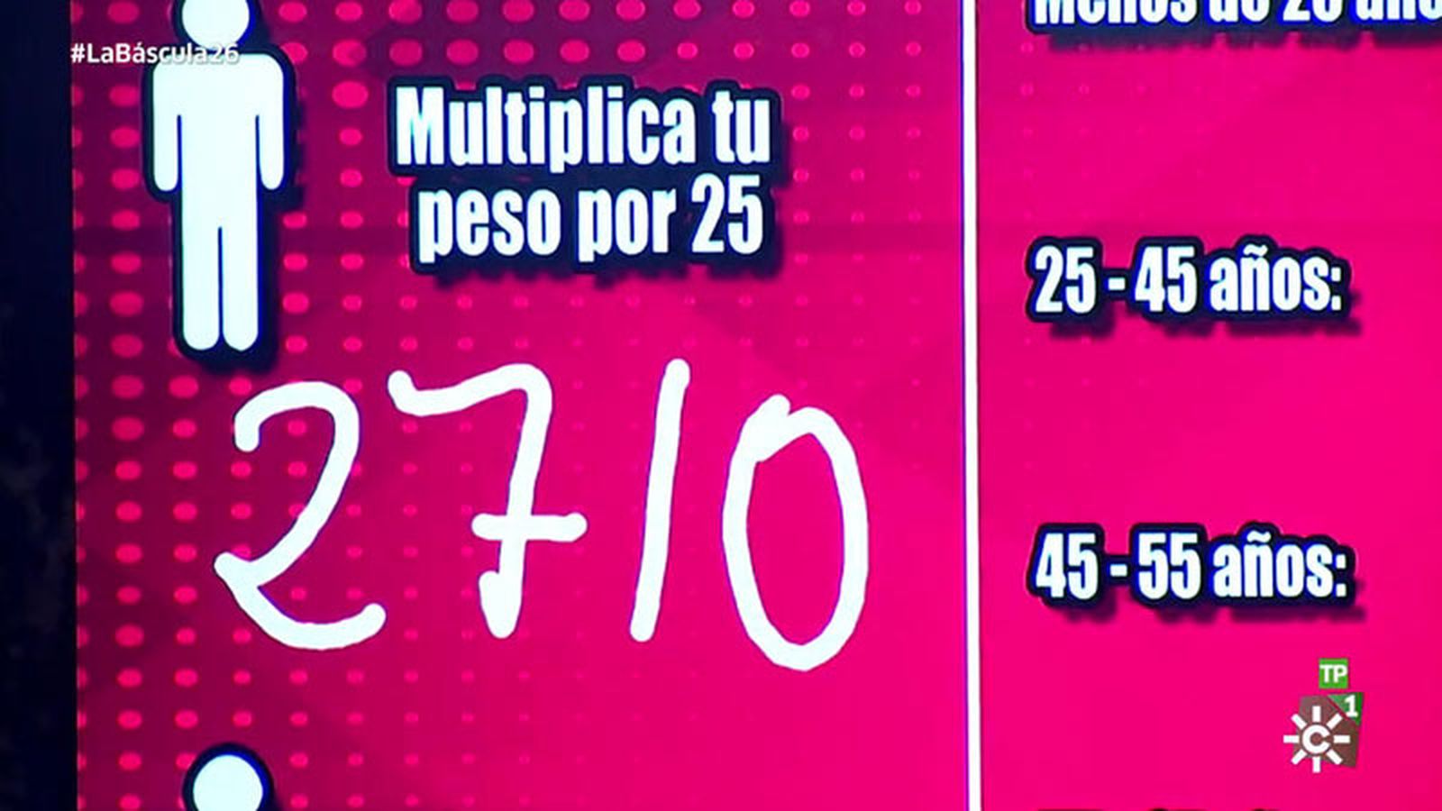 bascula 26 calorias y deporte