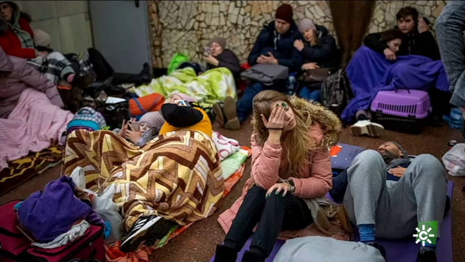 Refugiados en el metro de Kiev, Morenatti