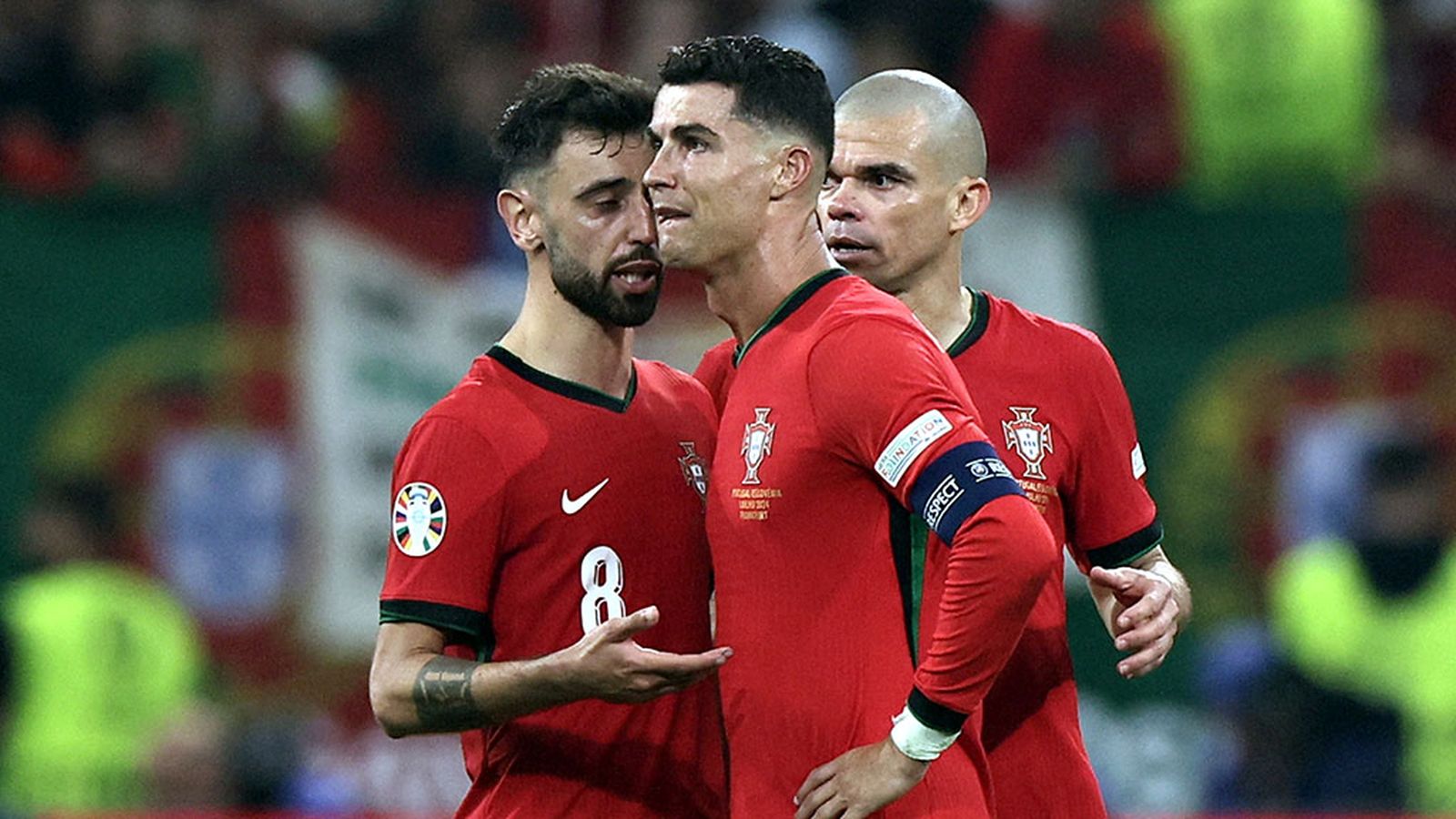 Ronaldo llorando con Pepe