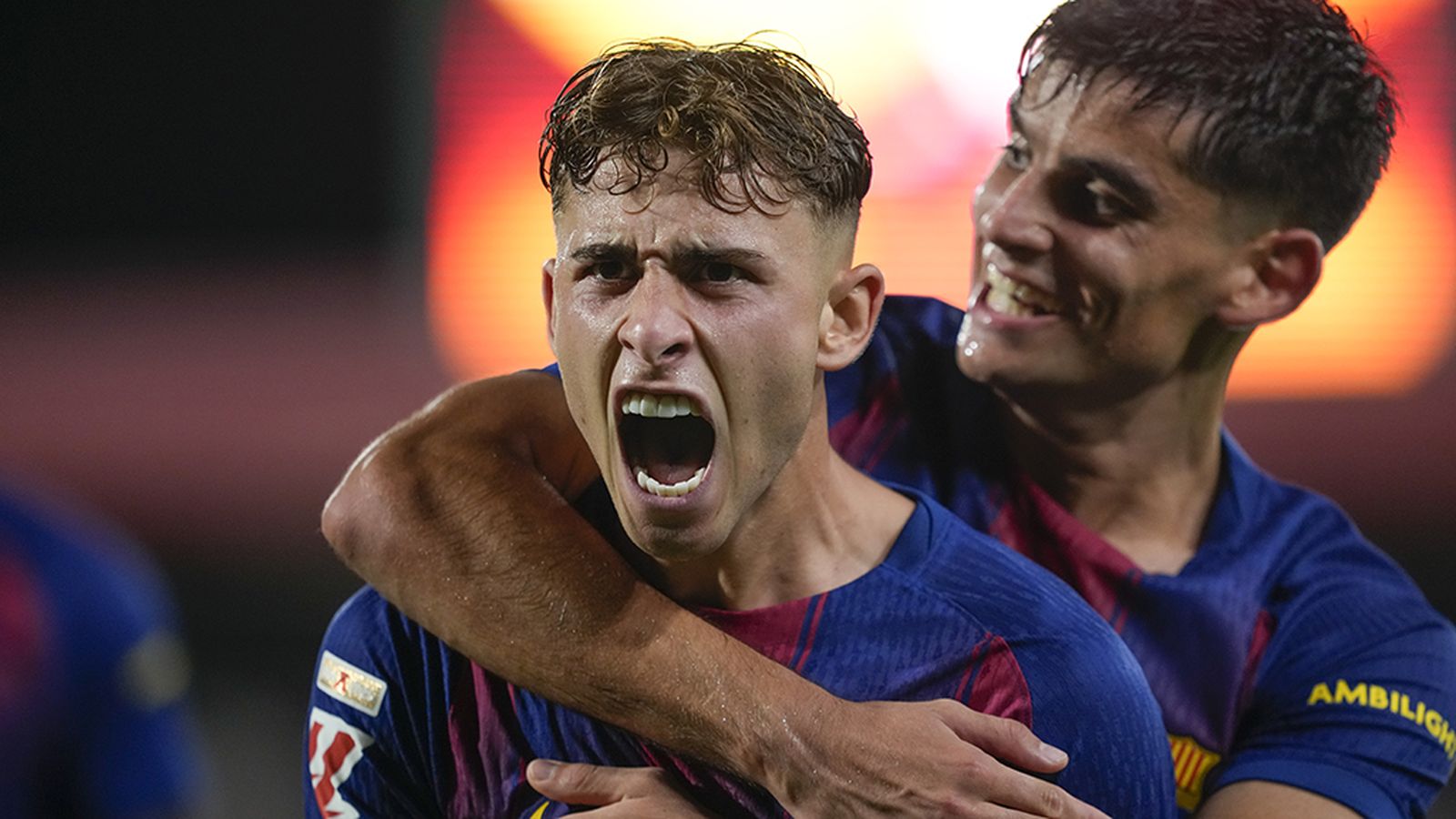 Fermín en la goleada del Barcelona