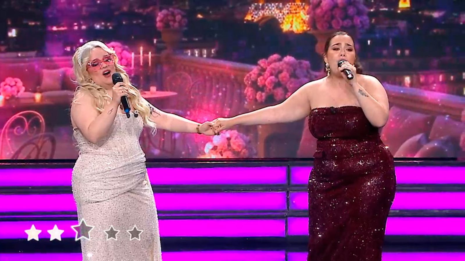 Mary Van Der Lent y Manuela Moya ganadoras de la noche con 'La vie en rose'