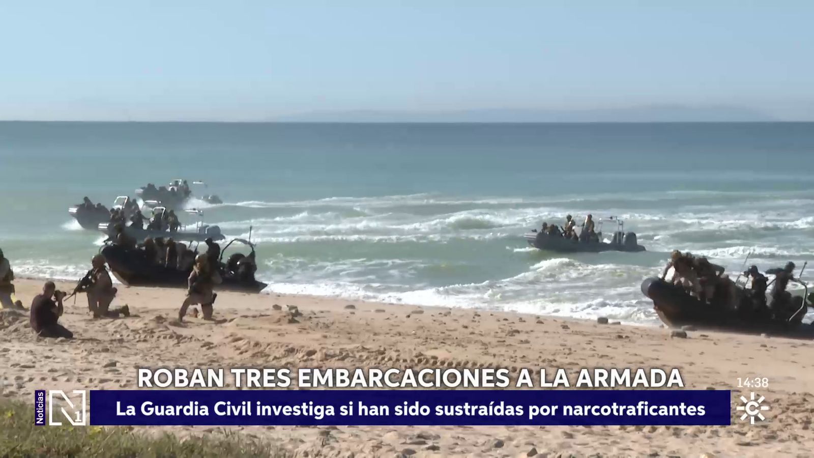 Roban tres semirrrígidas a la Armada en el Retín