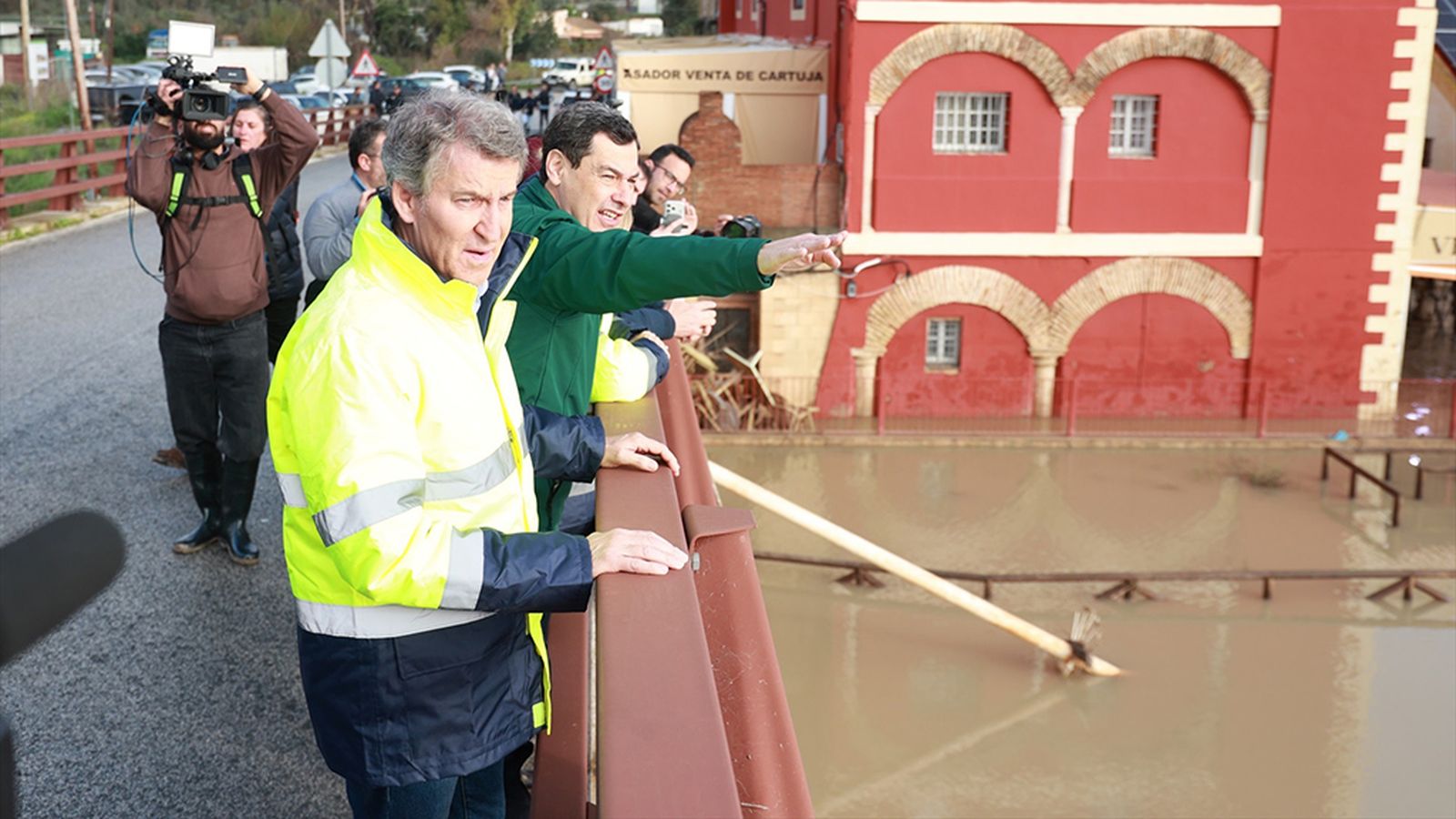 Moreno y Feijóo en el Guadalete