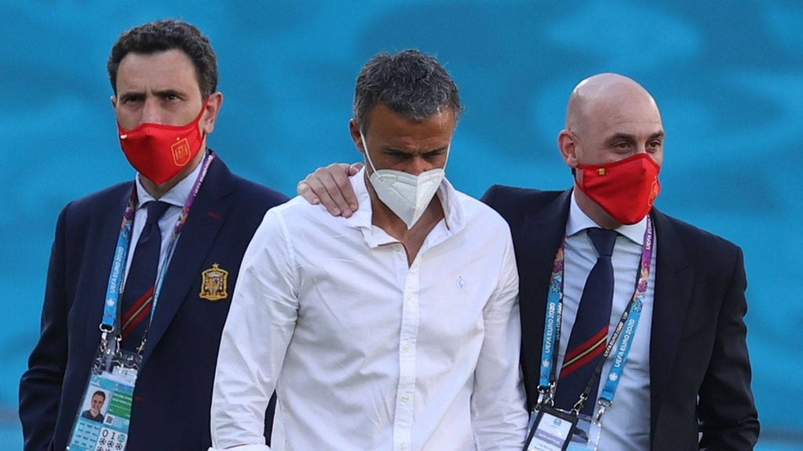 Luis Enrique y Rubiales en La Cartuja