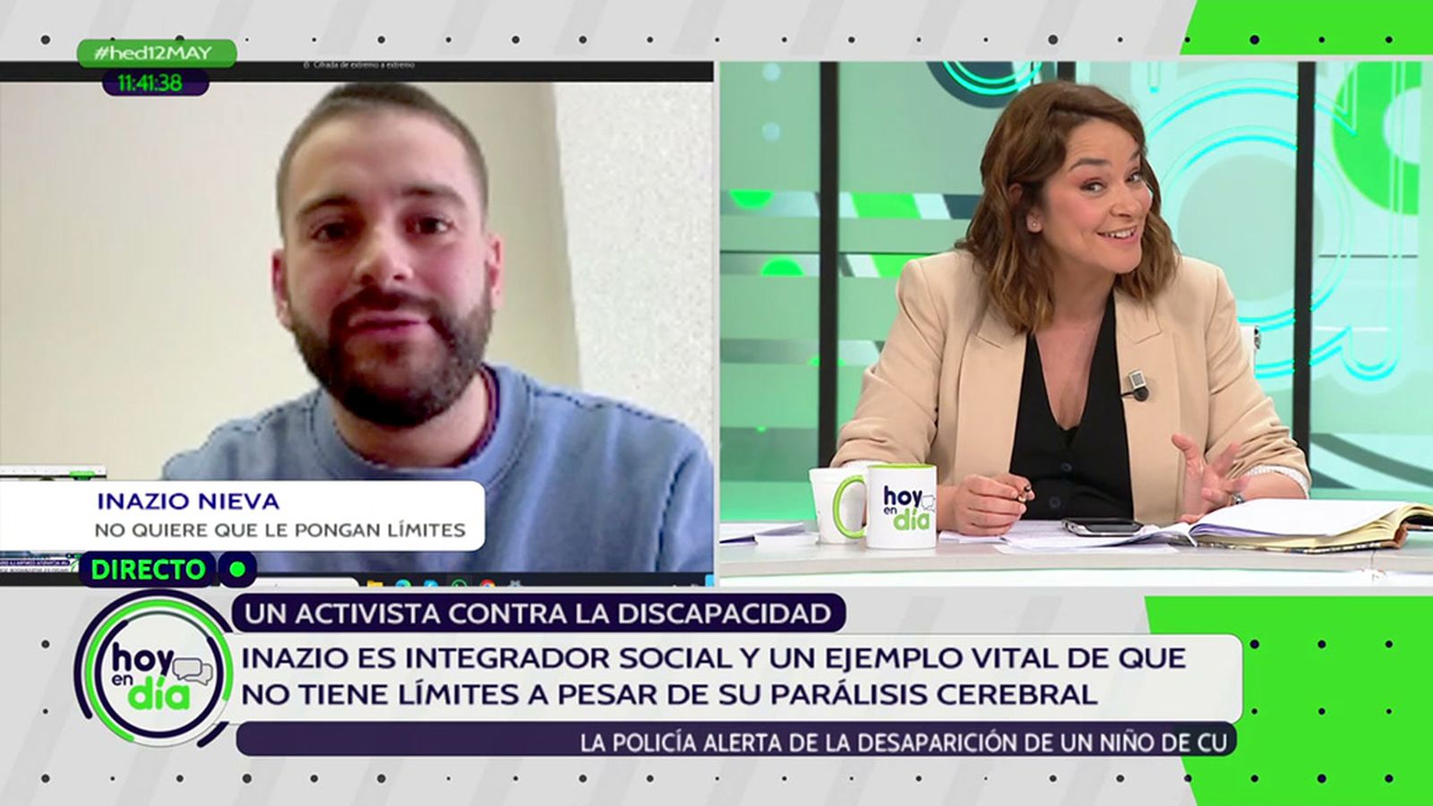 Inazio Nieva es un activista con parálisis cerebral para superar la discapacidad