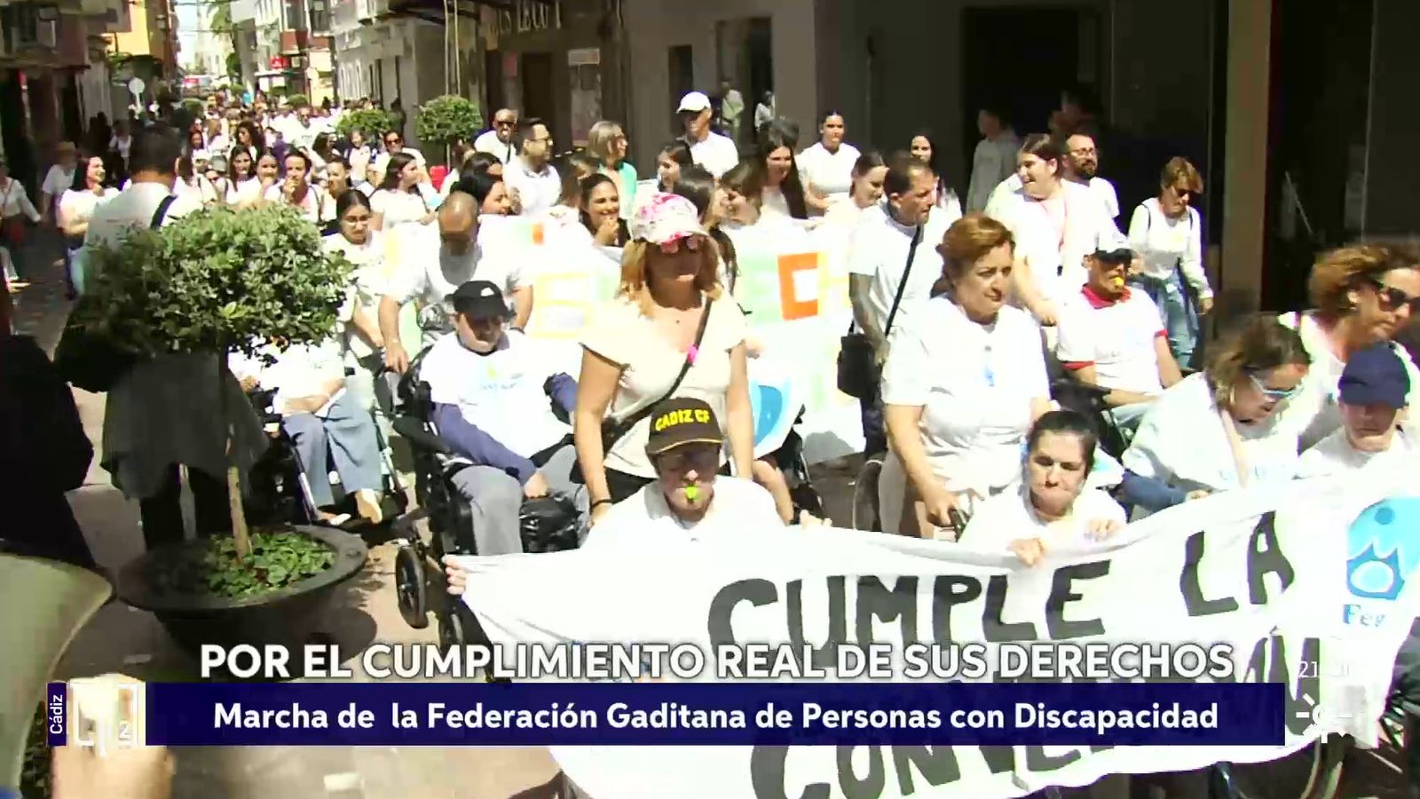 Marcha en La Línea por los derechos de las personas con discapacidad