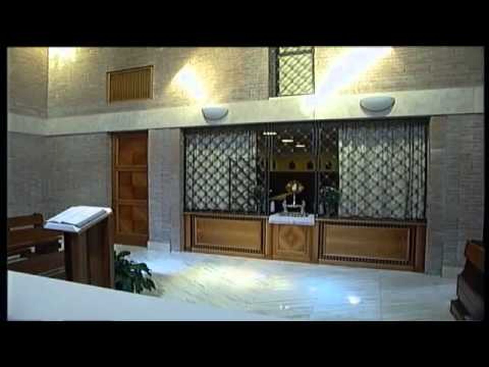 Interior del monasterio Mater Ecclesiae del Vaticano, donde vivió el Papa emérito Benedicto