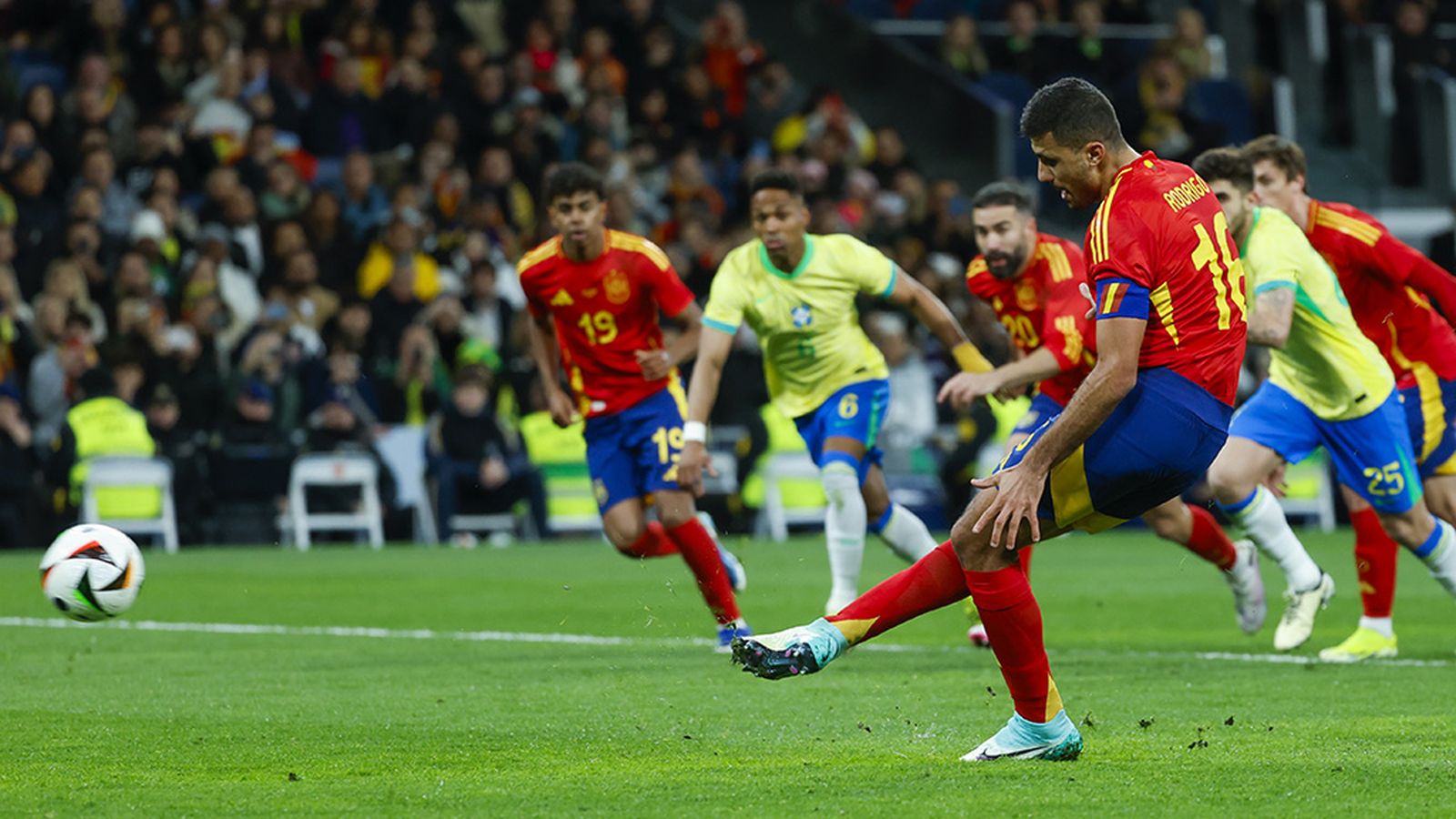 Rodri en el España-Brasil