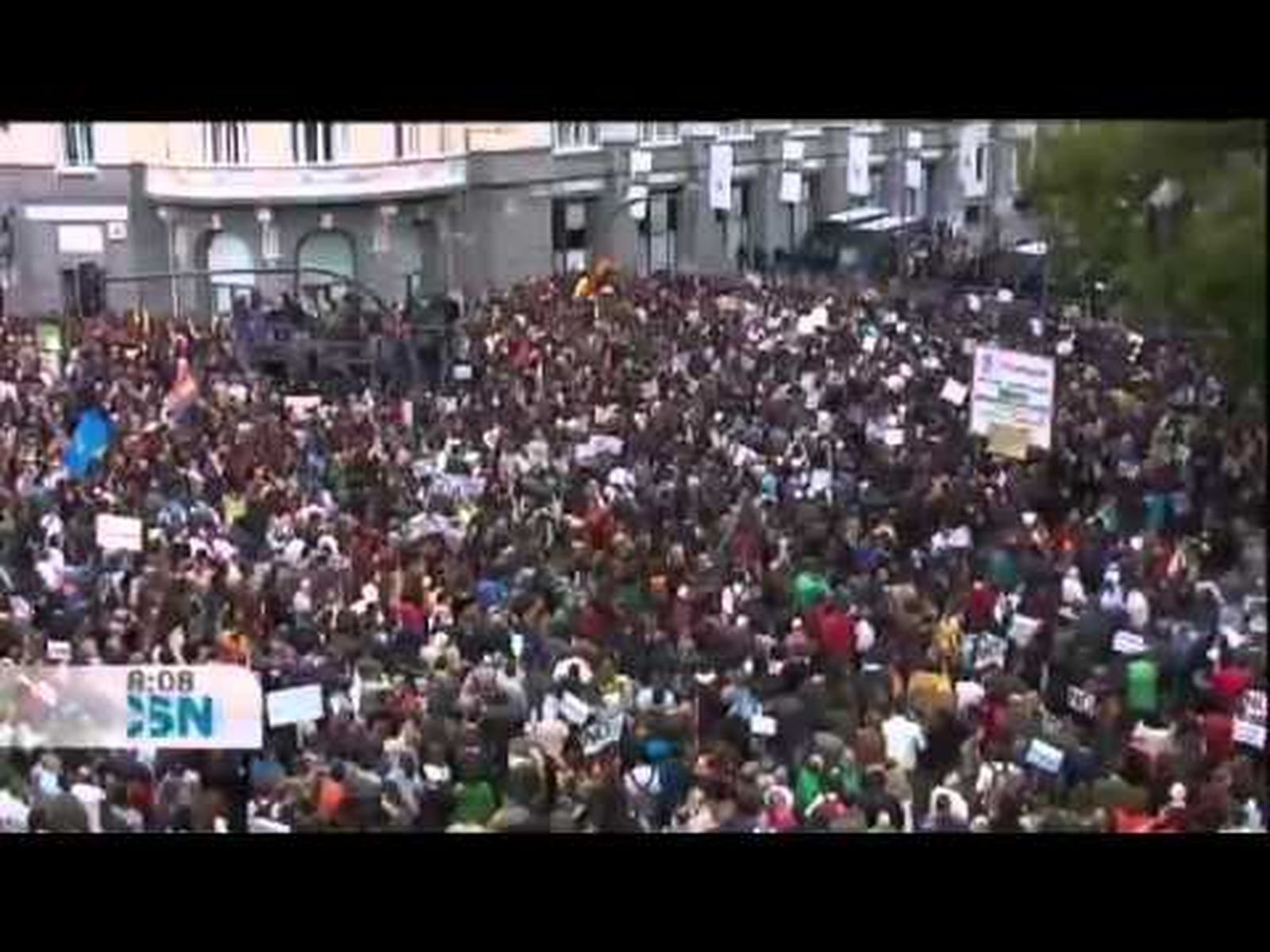 Manifestación 25-S en Madrid  y Alberto Casillas (2012)