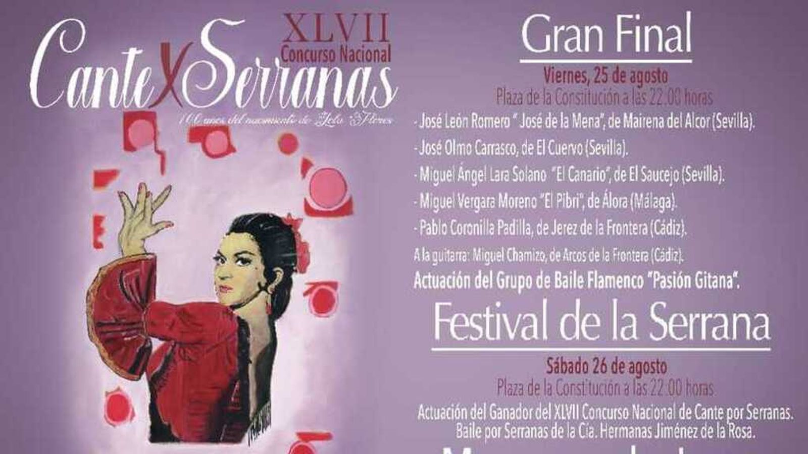 Cartel Concurso Serranas 2023