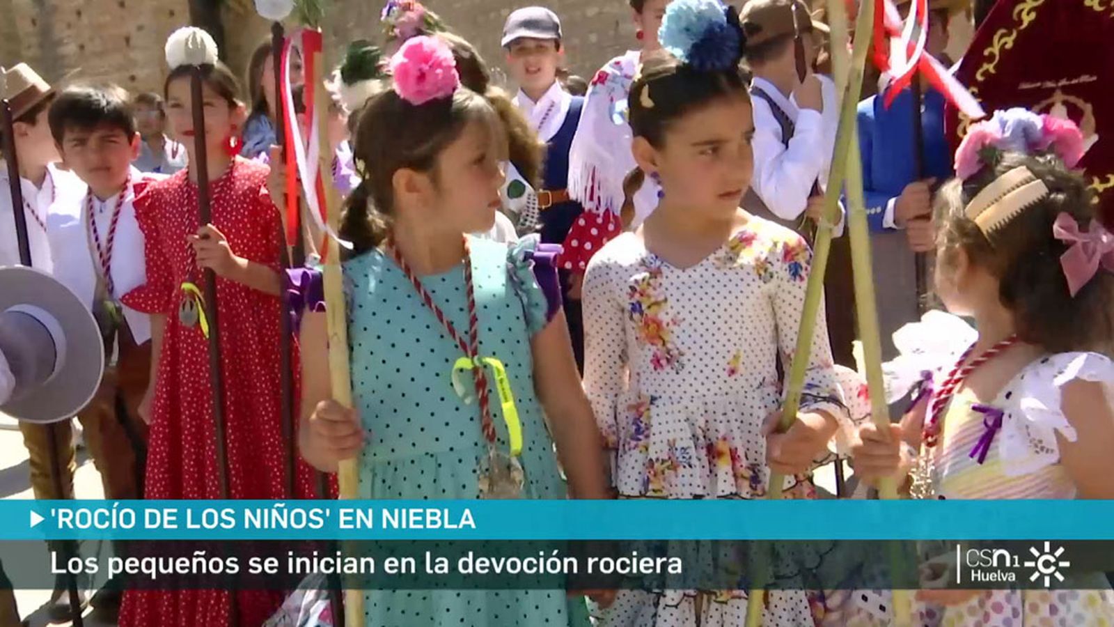 Los niños de Niebla se inician en la devoción rociera