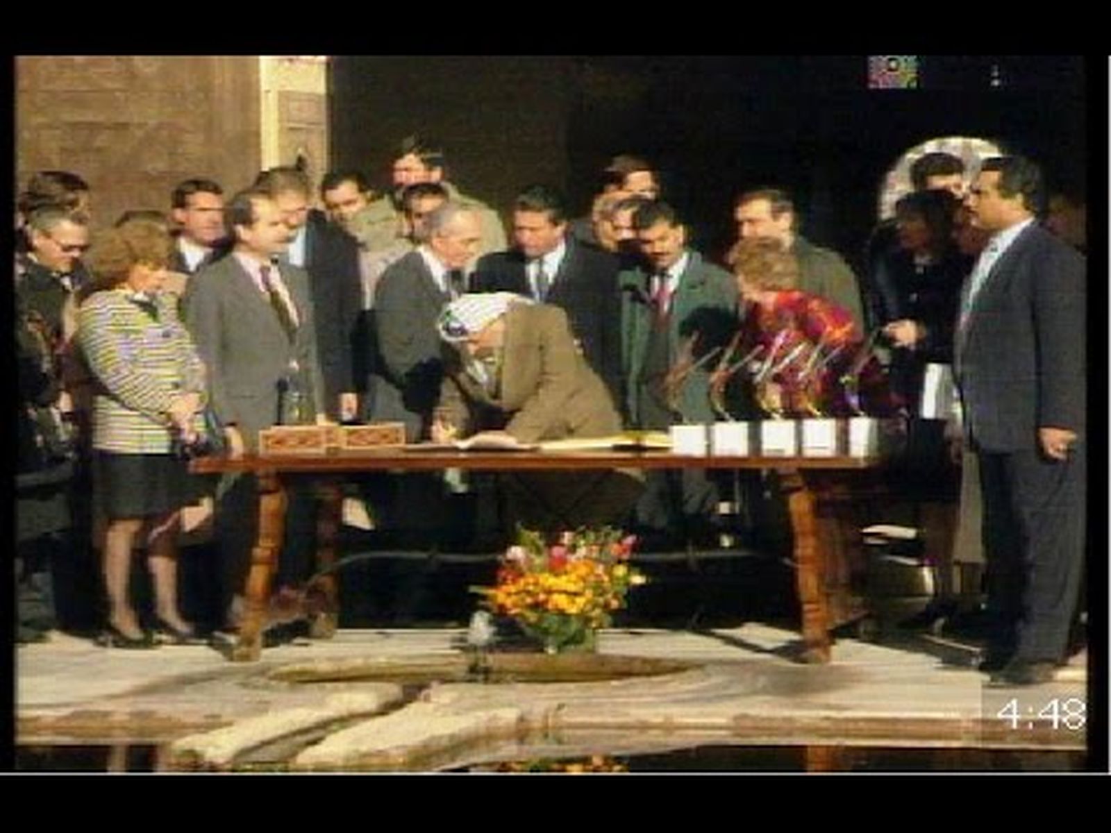 Simon Peres y Arafat, juramento por la paz en Granada (1993)