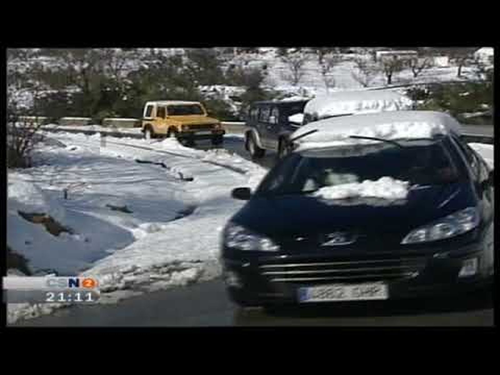 Nieva en Alcaucín (Málaga) y en Cabra de Córdoba (2009)