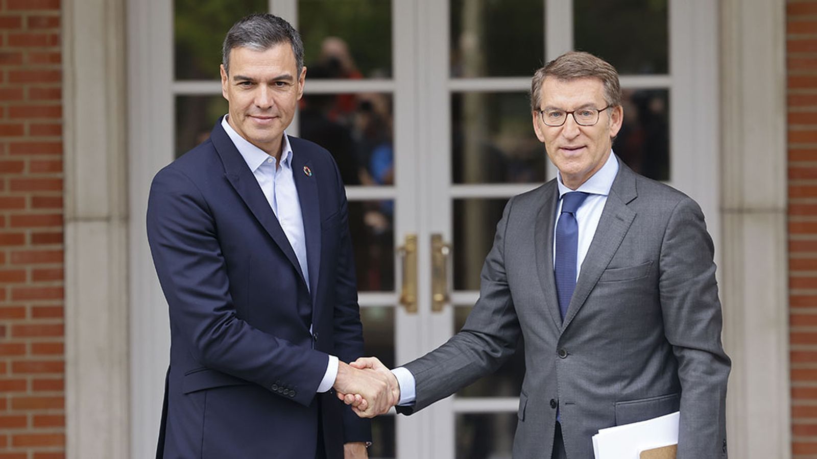 Sánchez y Feijóo en Moncloa