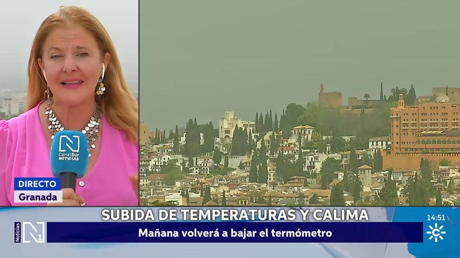 Calor y calima en Granada, como anticipo a las lluvias del fin de semana