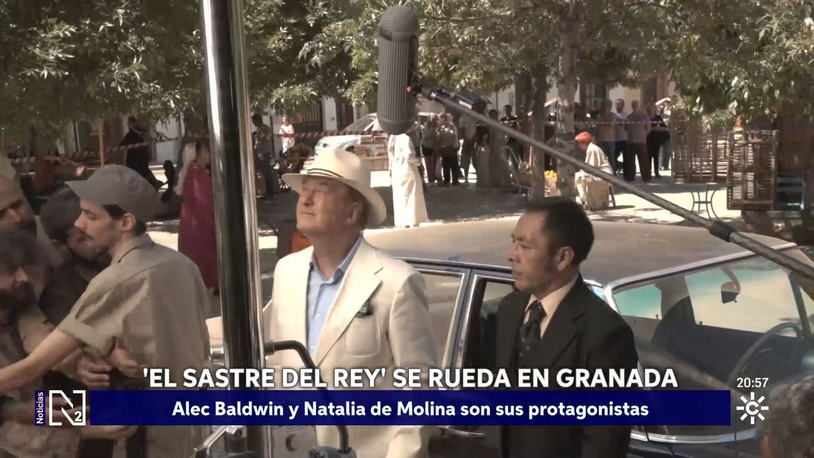 Alec Baldwin y Natalia de Molina ruedan en Granada