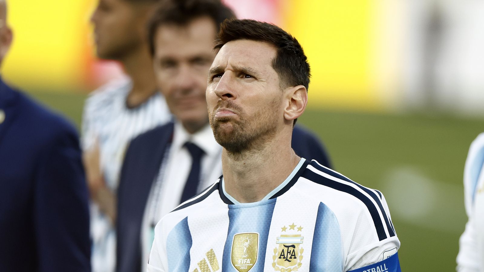 Messi, emocionado tras la derrota en la final.