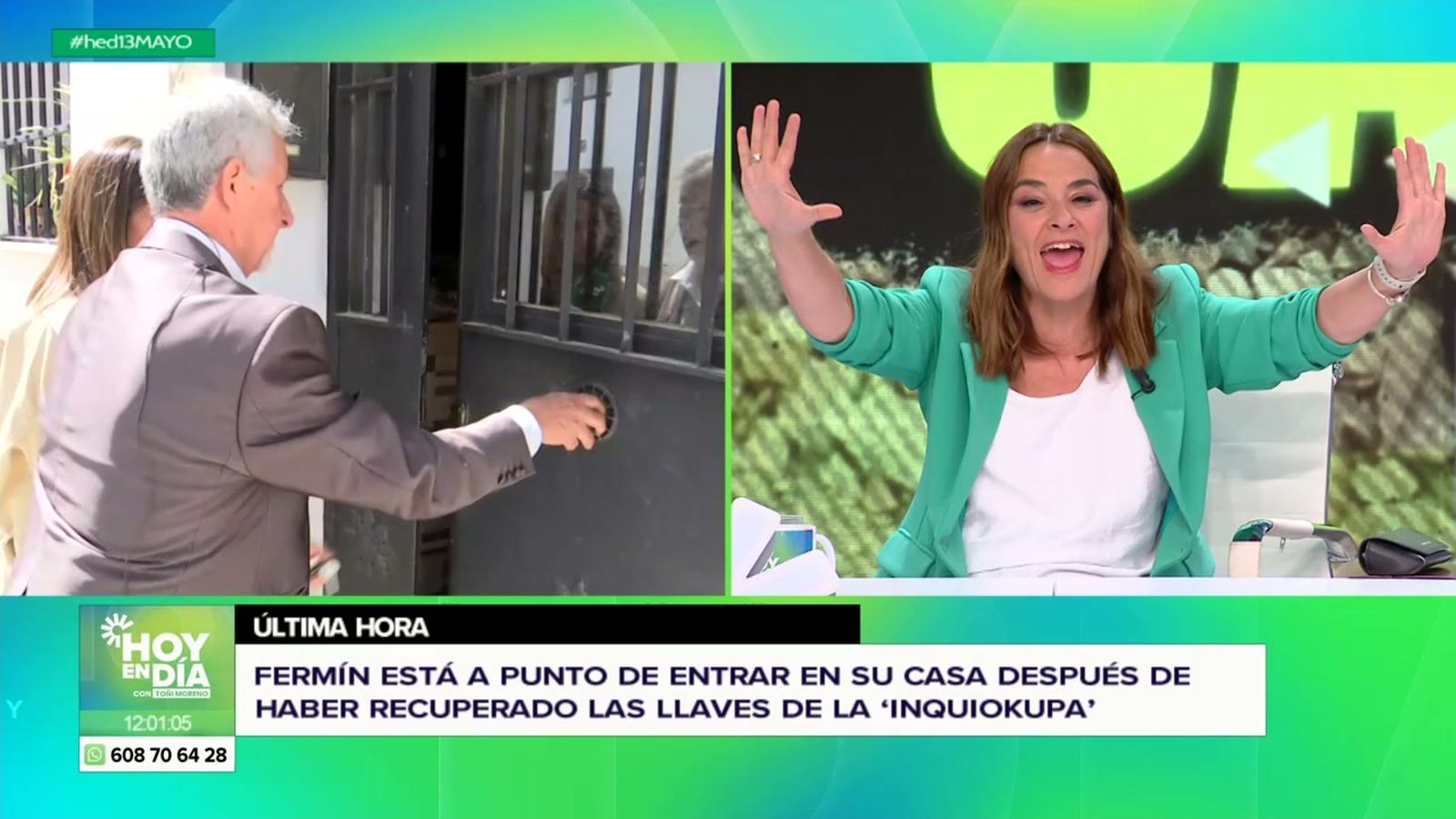 Entramos en directo en la casa de Fermín tras dieciocho meses de okupación