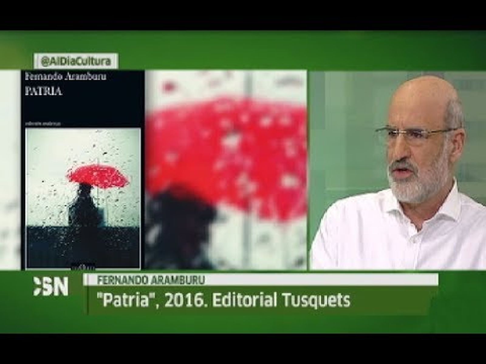 Patria de Fernando Aramburu Premio Nacional de Narrativa | Entrevista en Canal Sur