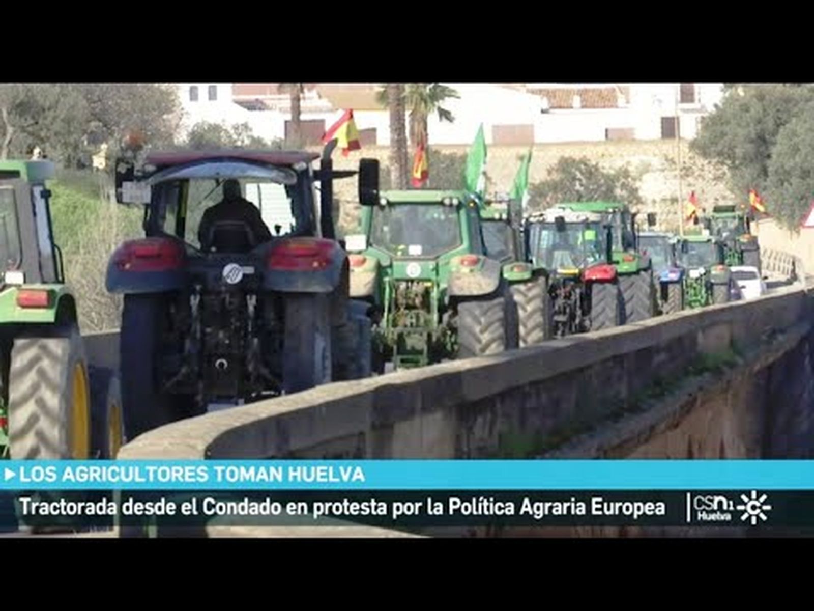 Tractorada - protesta en Huelva por los precios del mercado agrícola