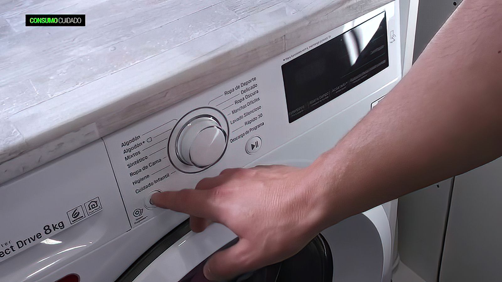 Utilizar la lavadora en el programa correcto para reducir el gasto de luz
