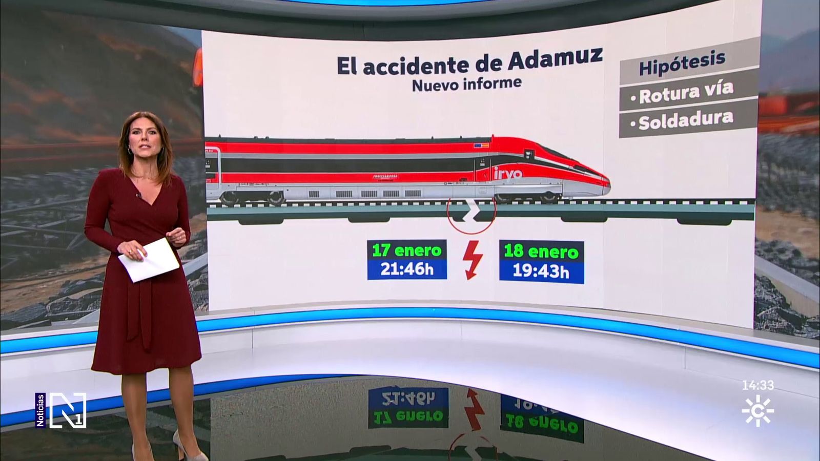 La vía de Adamuz se rompió el día antes