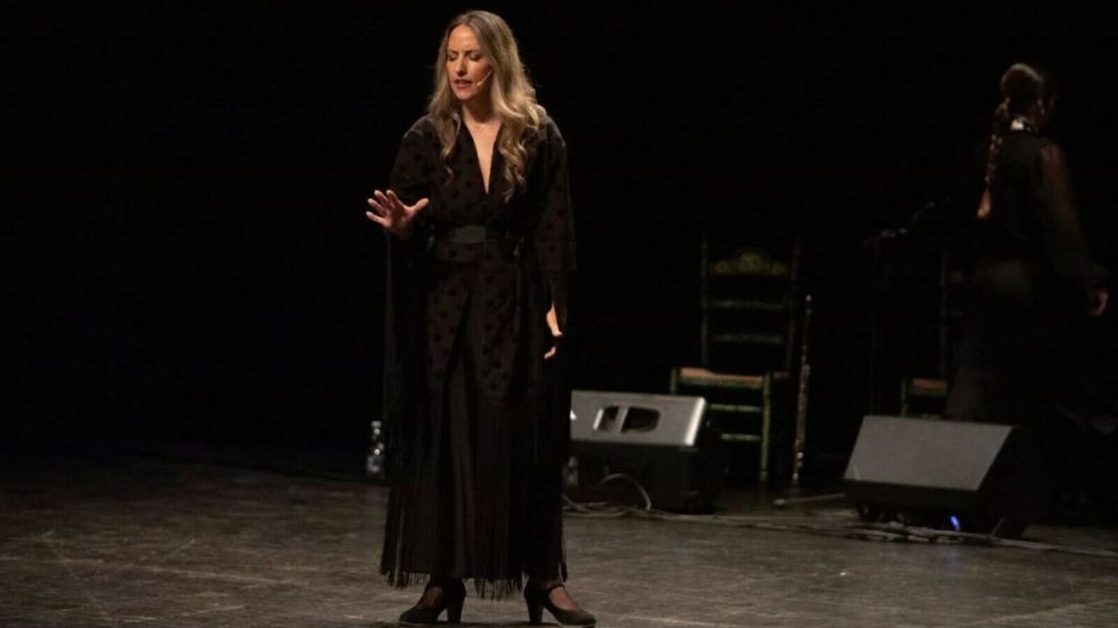Natalia Palomo en su espectáculo "El flamenco como camino a la libertad"