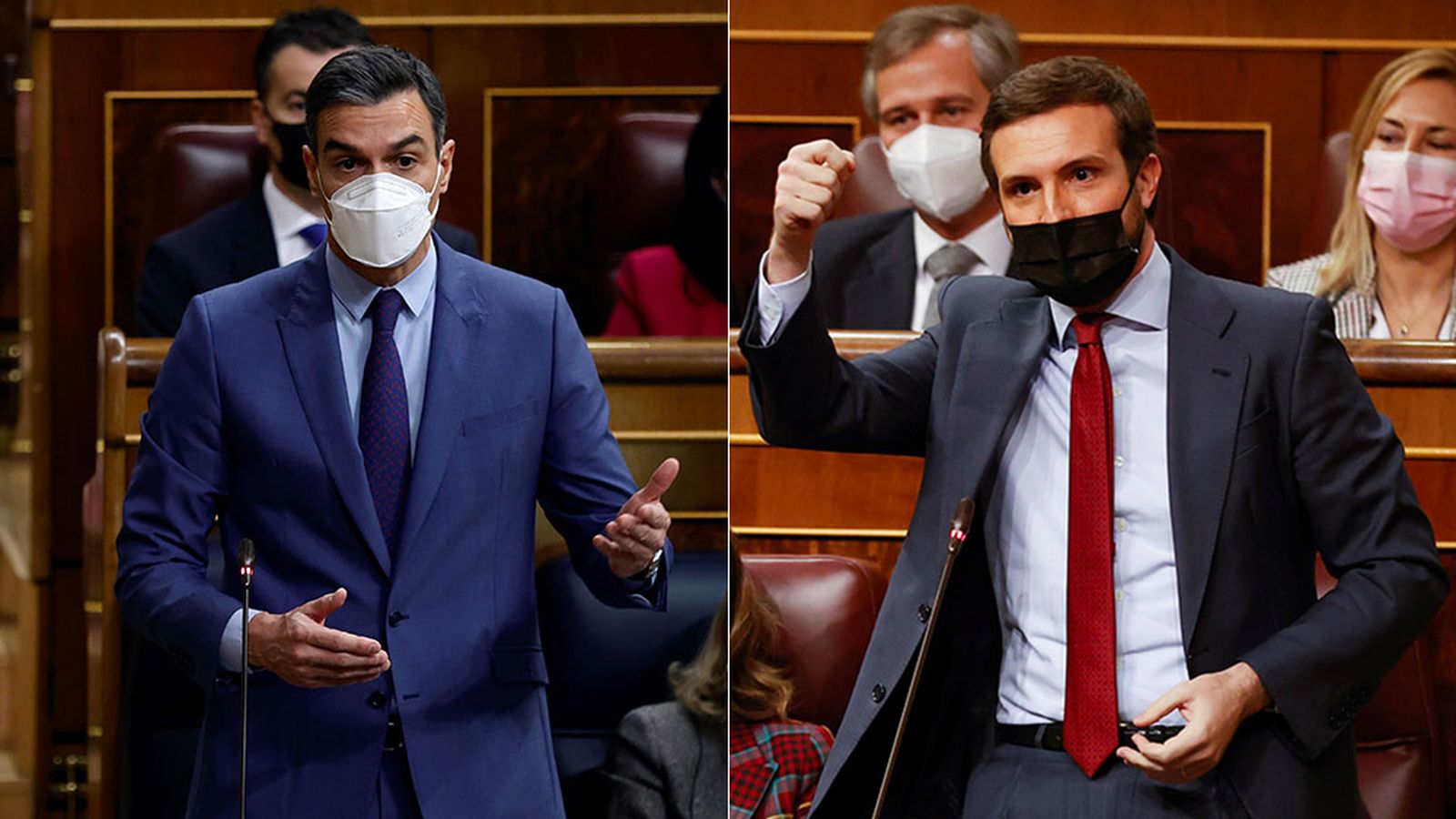 Sánchez y Casado en el Congreso