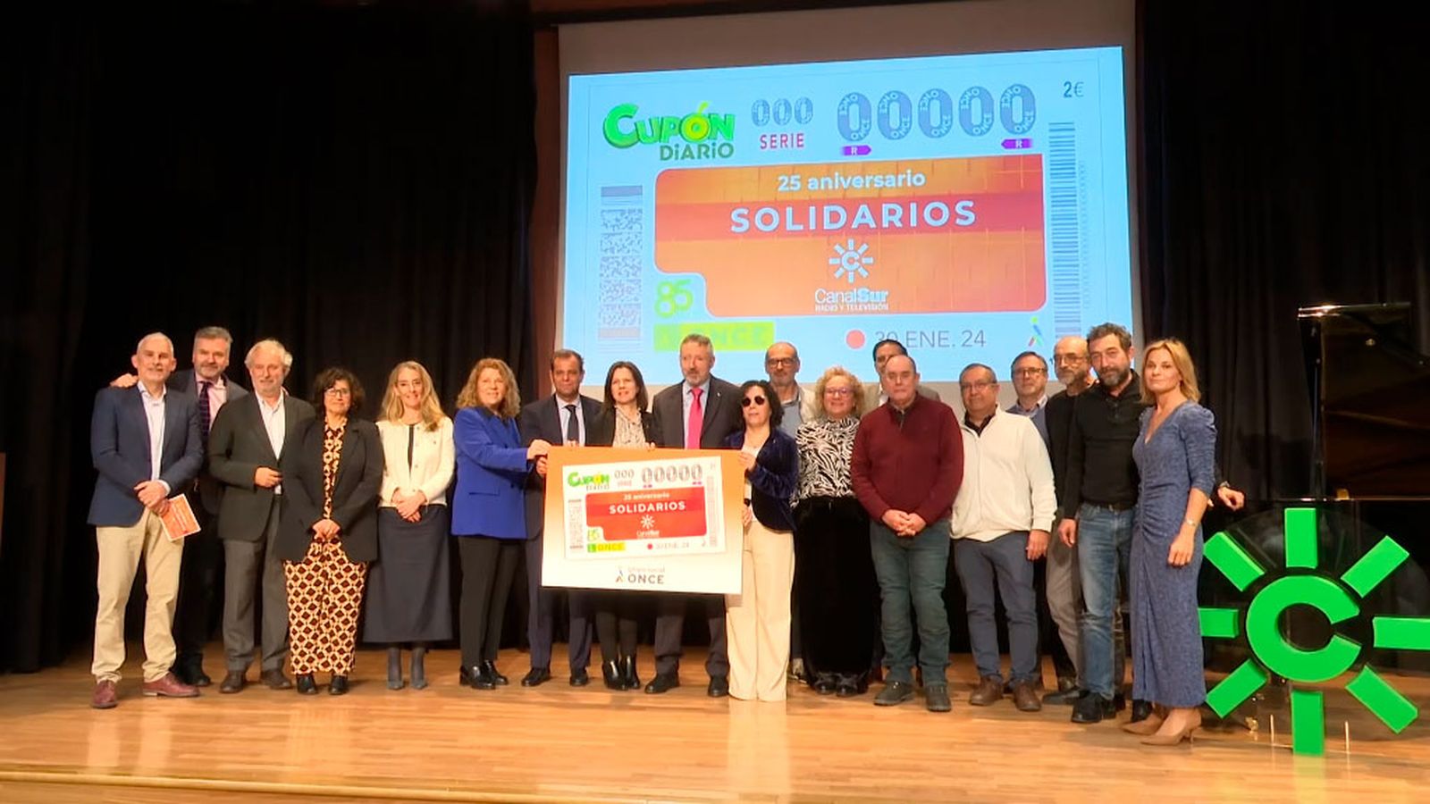 Cupón conmemorativo de los 25 años de Solidarios