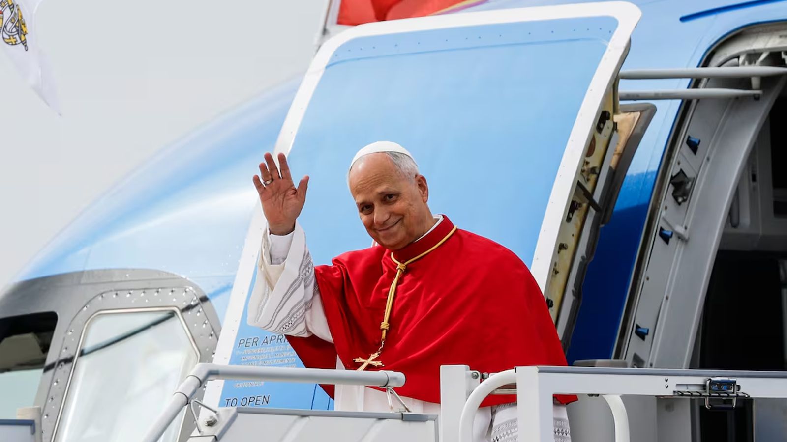 El Santo Padre a su llegada a España