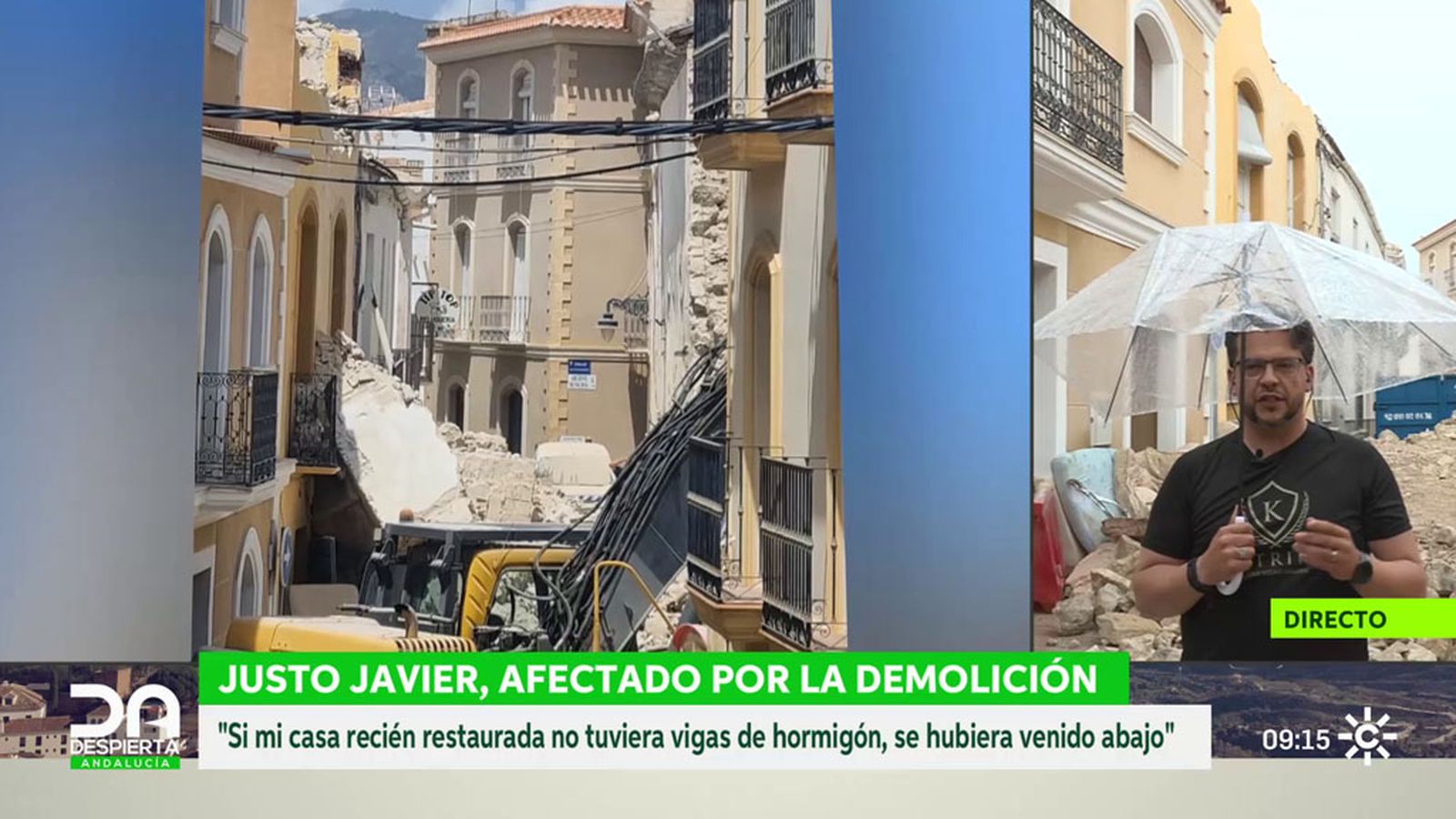Afectados por la demolición de una torre en Cuevas del Almanzora