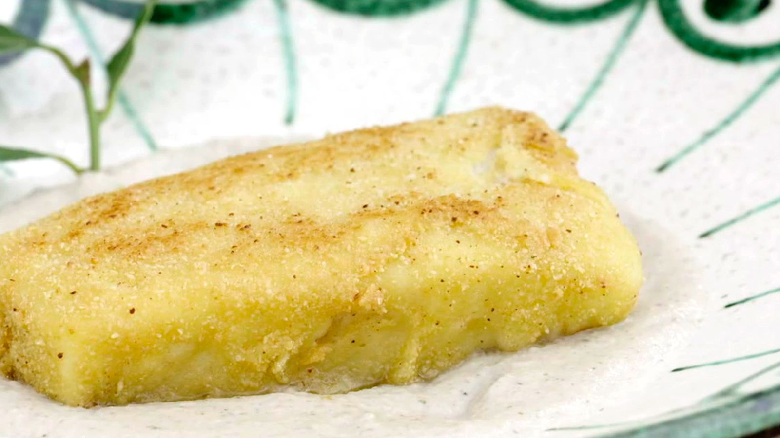 Bacalao empedrao con crema de setas