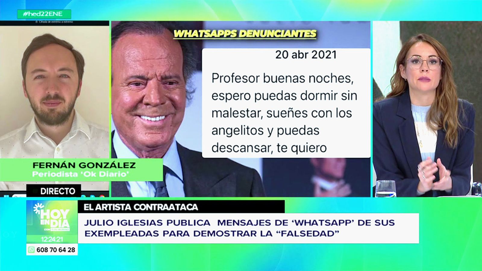 Julio Iglesias muestra sus armas para defenderse
