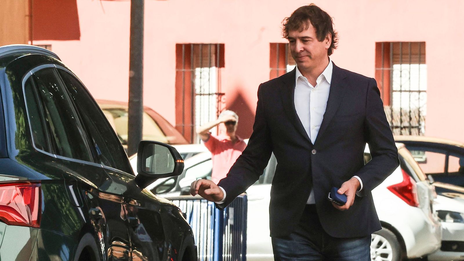 David Sánchez a su salida de la última sesión del juicio en la Audiencia de Badajoz