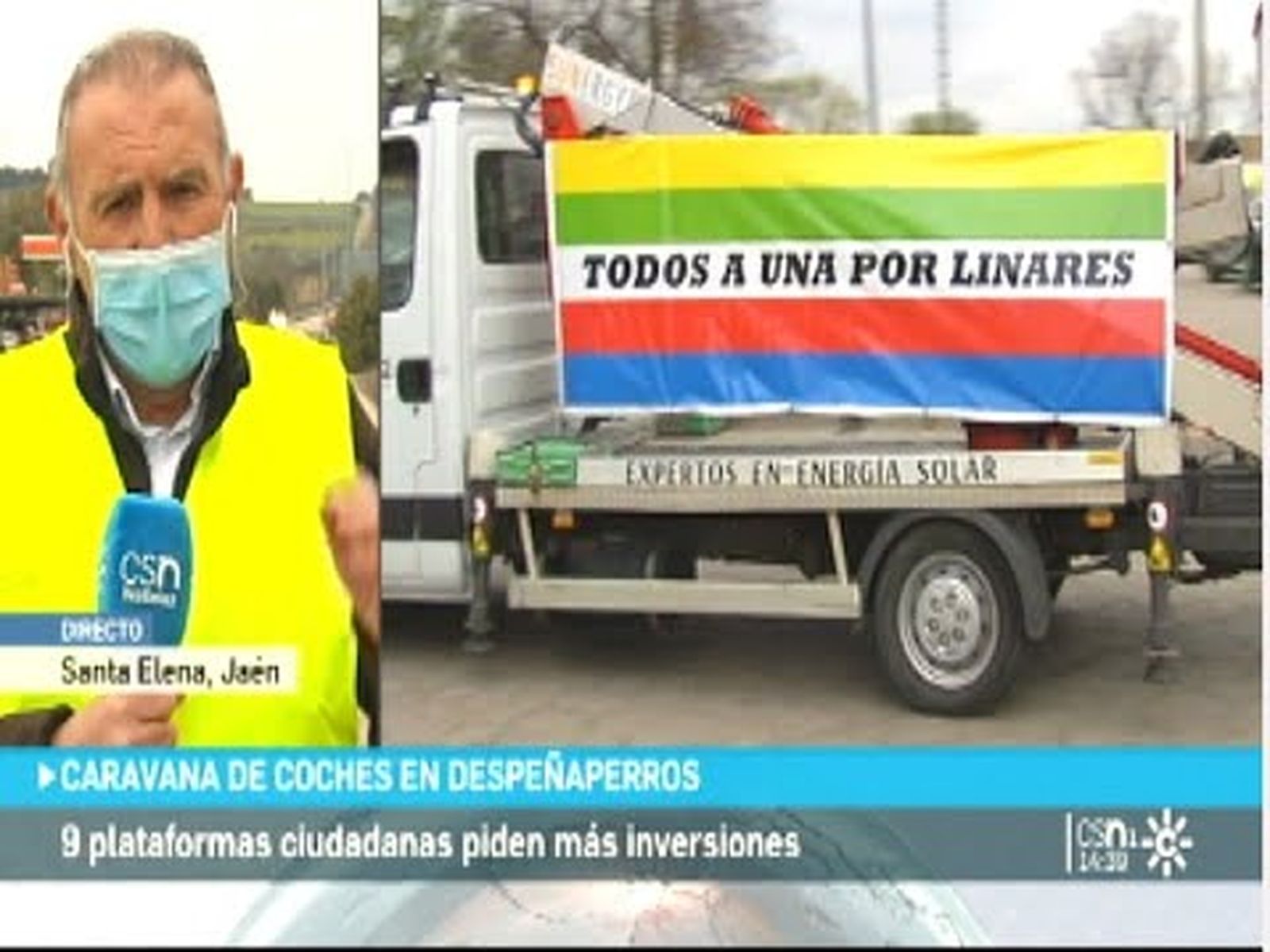 Protesta contra la falta de inversiones en la provincia de Jaén