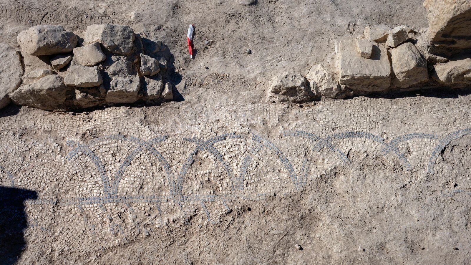 Detalle de los mosaicos del Cortijo de los Robles de Jaén
