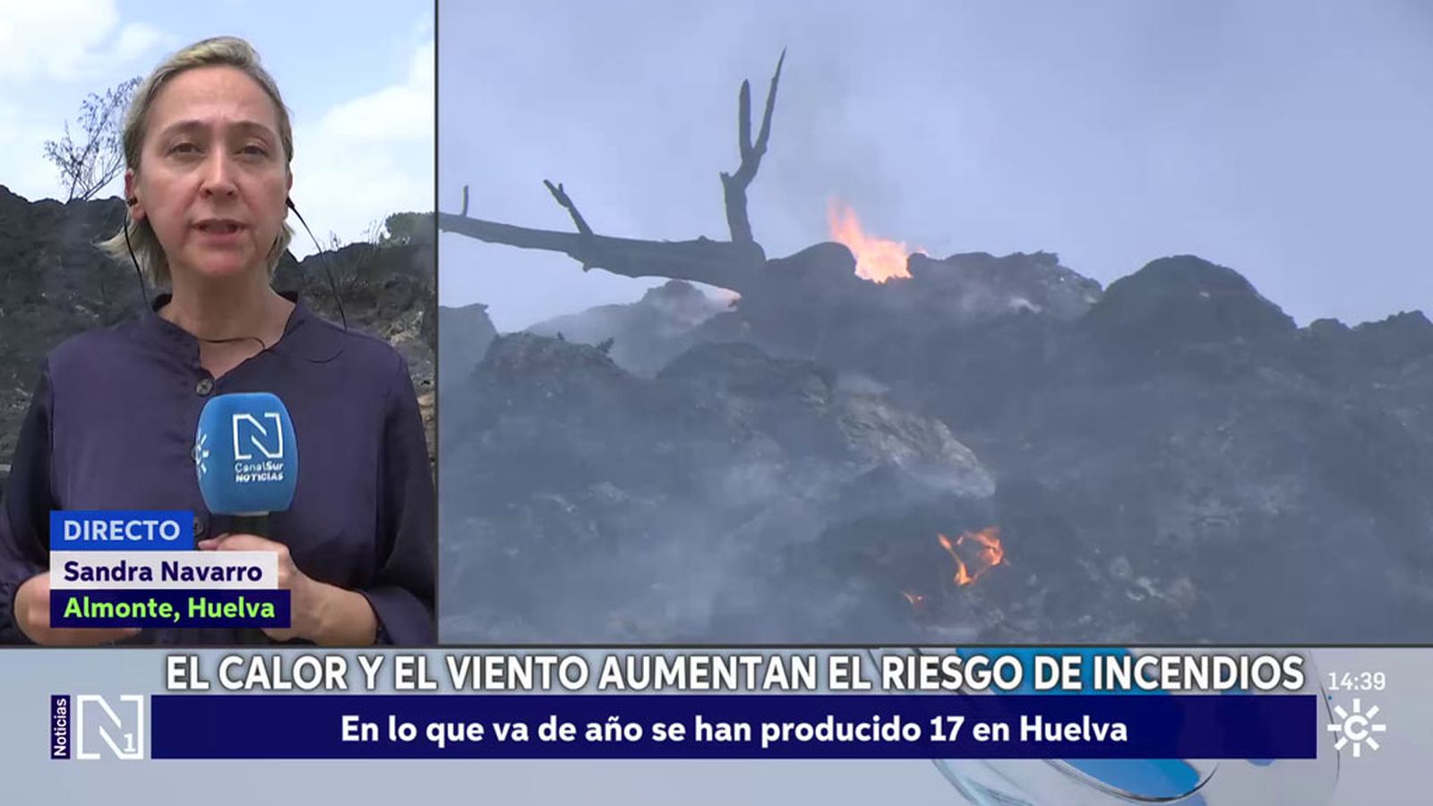 Extinguido el incendio en la planta de reciclaje de Almonte