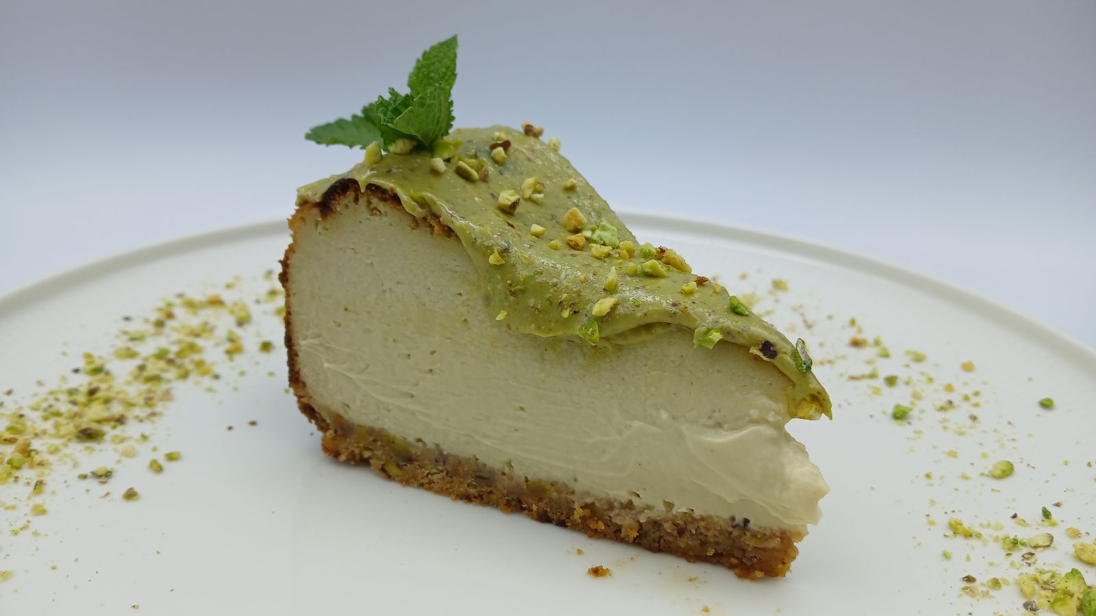 Tarta de queso y pistacho, "Cómetelo"