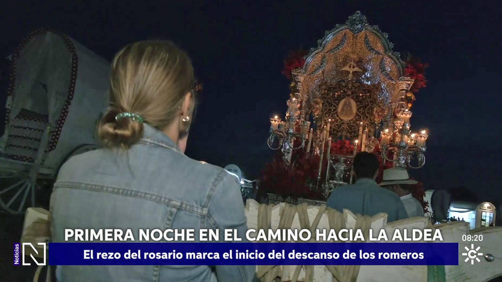 Primera noche en el camino hacia la aldea almonteña