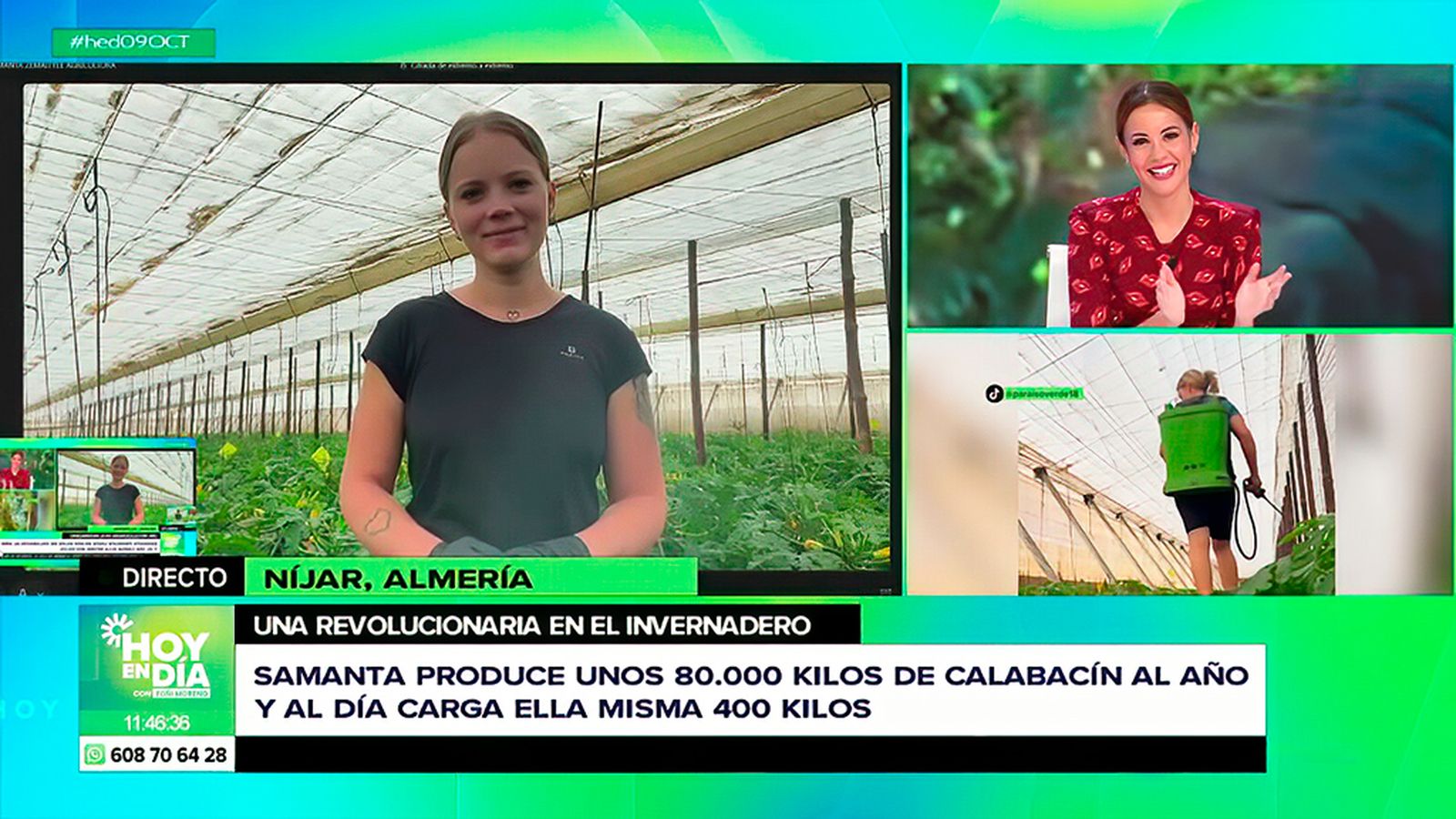 Samanta, una joven agricultora víctima de comentarios machistas en redes sociales