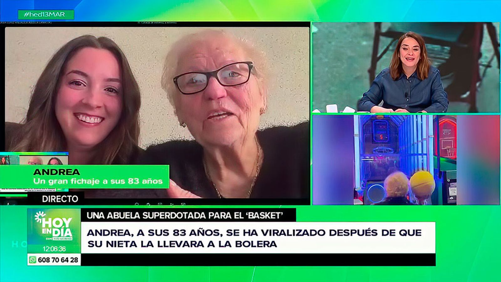 La abuela apodada Lebron Yayames por su excelente puntería para encestar el balón