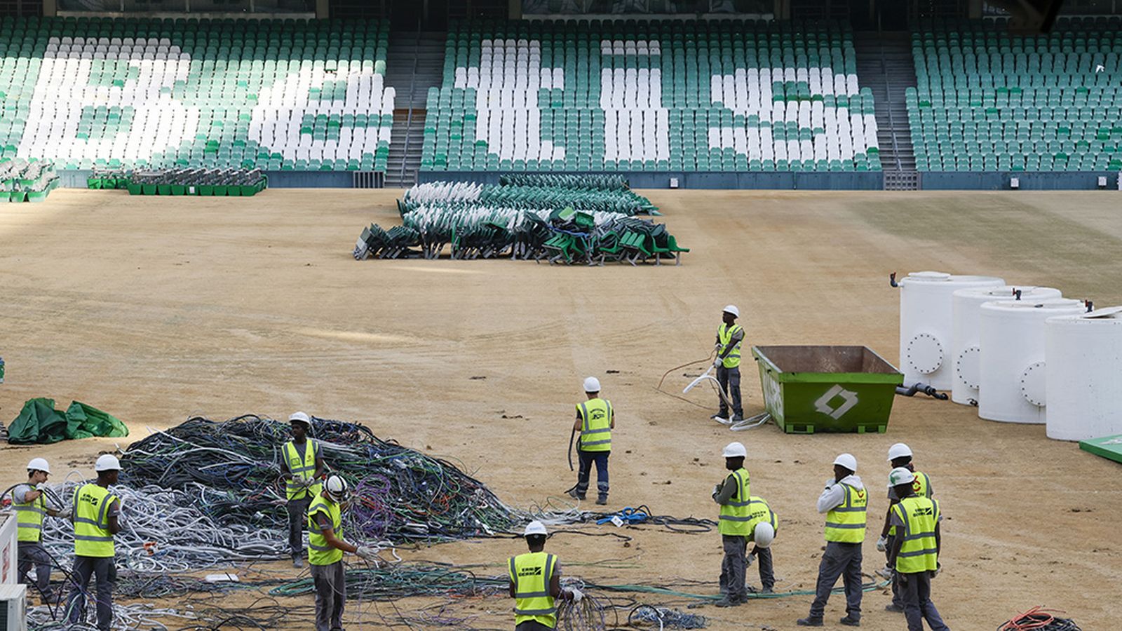 Obras en el Benito Villamarín