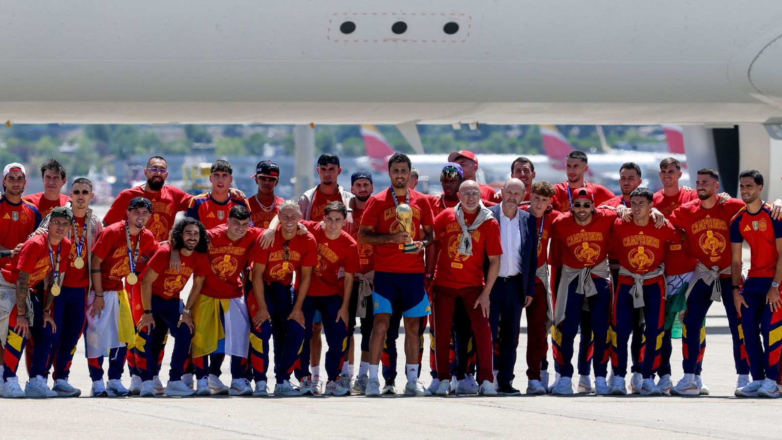 Llegada de la Selección al aeropuerto de Barajas
