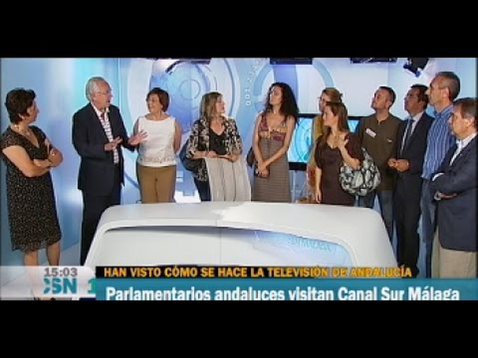 Canal Sur Málaga | Parlamentarios andaluces visitan Canal Sur Málaga