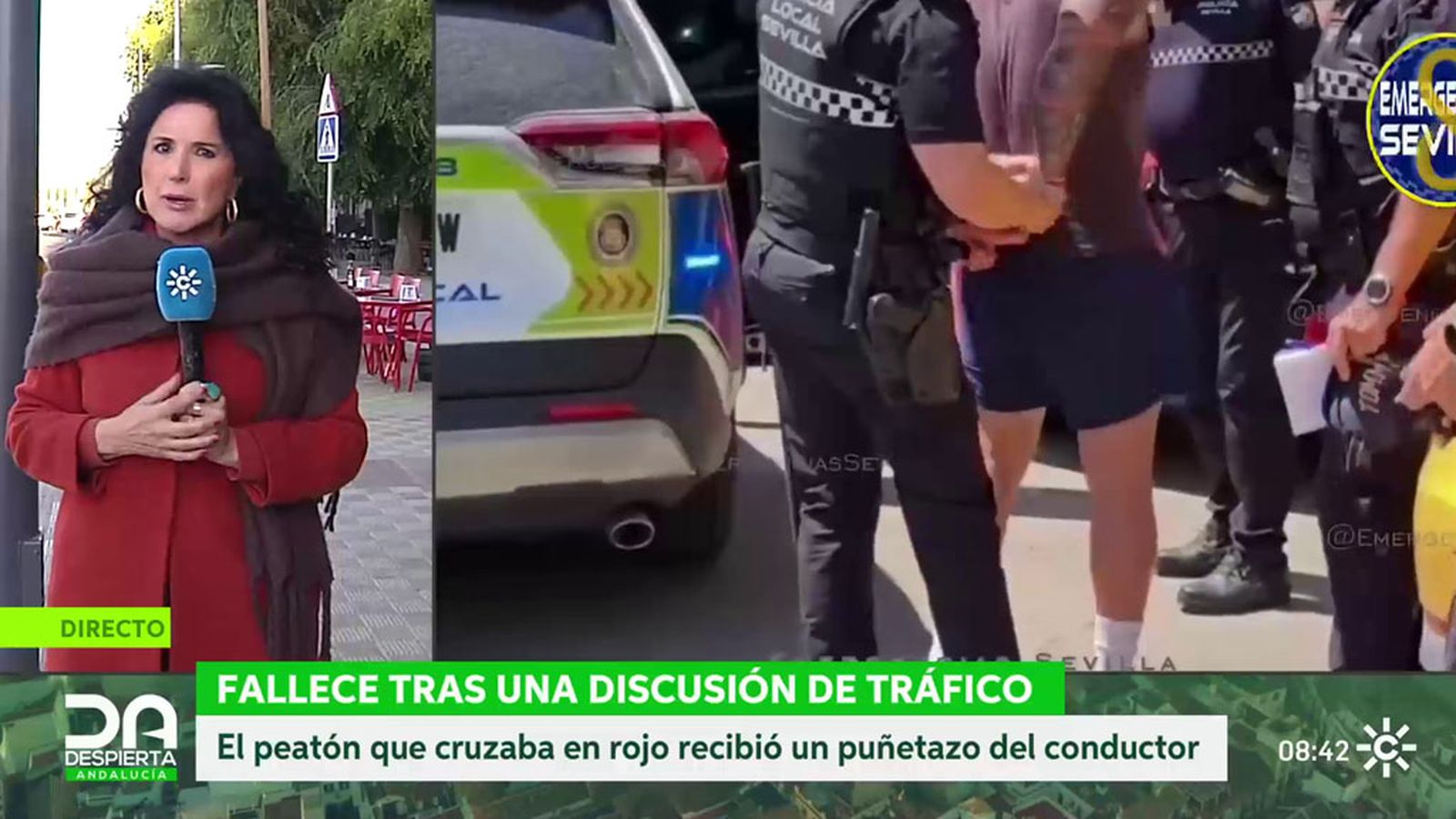 Fallece en Sevilla un peatón tras una discusión de tráfico