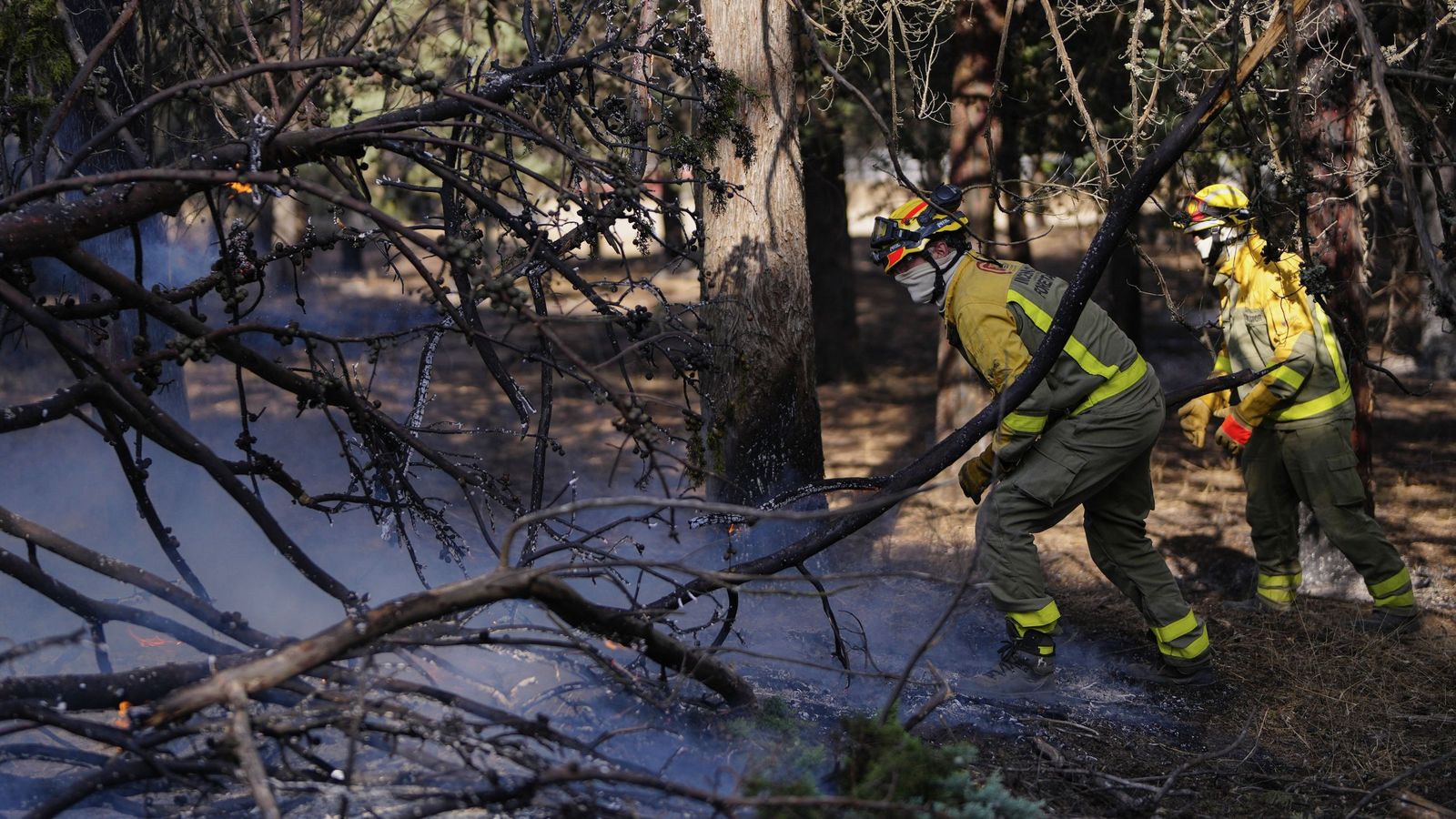 Optimismo moderado en la evolución de los incendios en el centro peninsular
