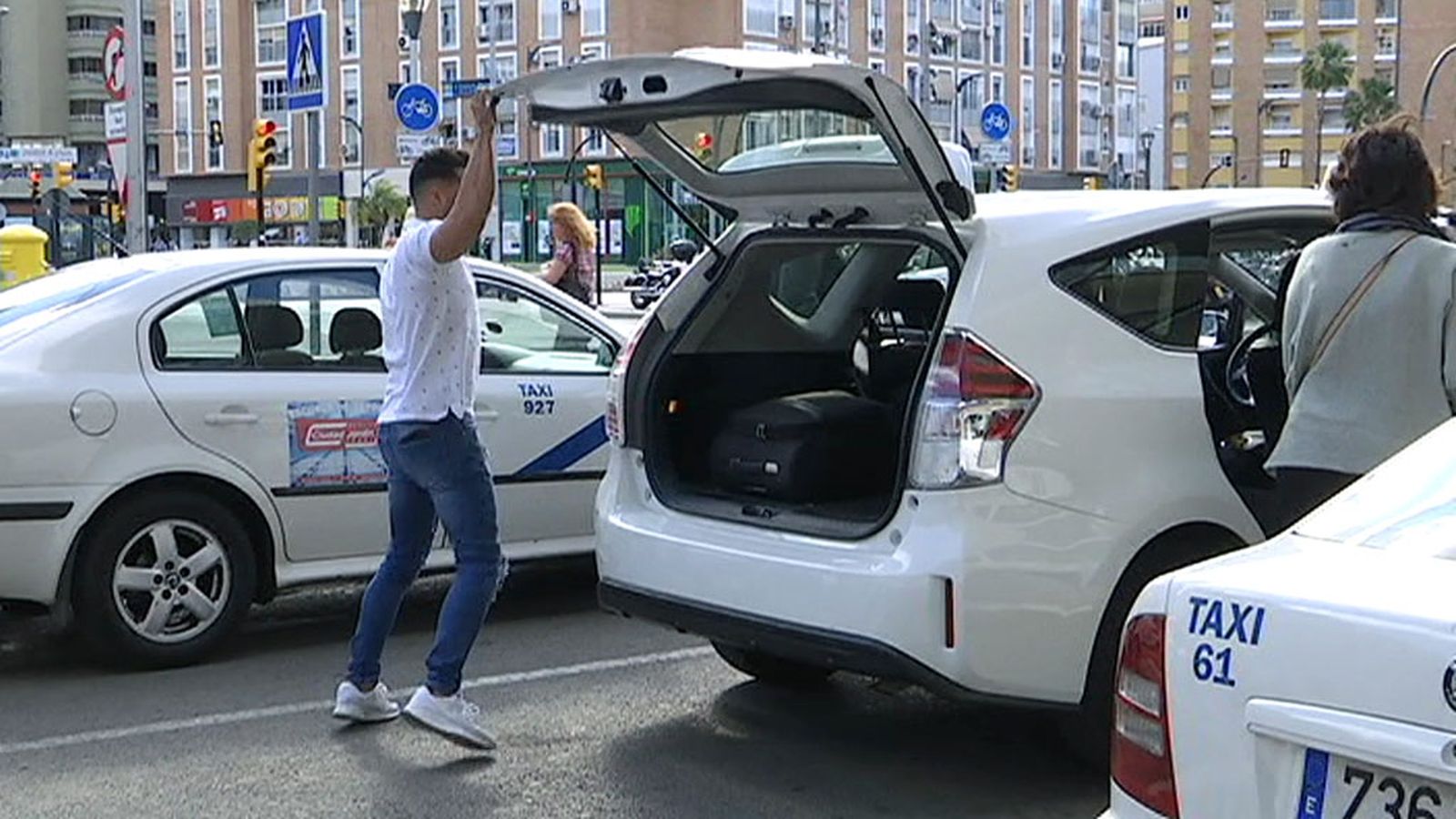 Protesta taxistas Málaga
