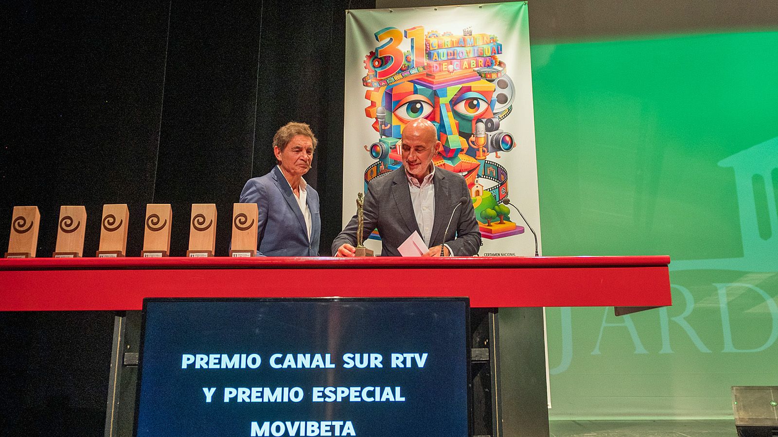 Rafael Cremades y Pedro García Vázquez, en un momento de la gala