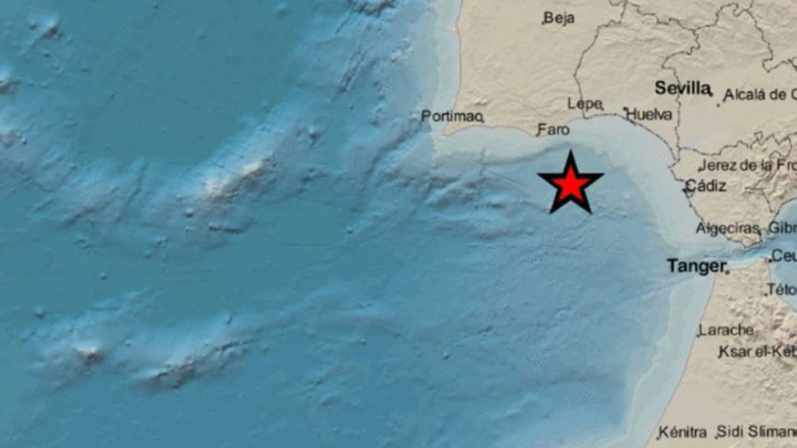 Terremoto Golfo Cádiz Mapa