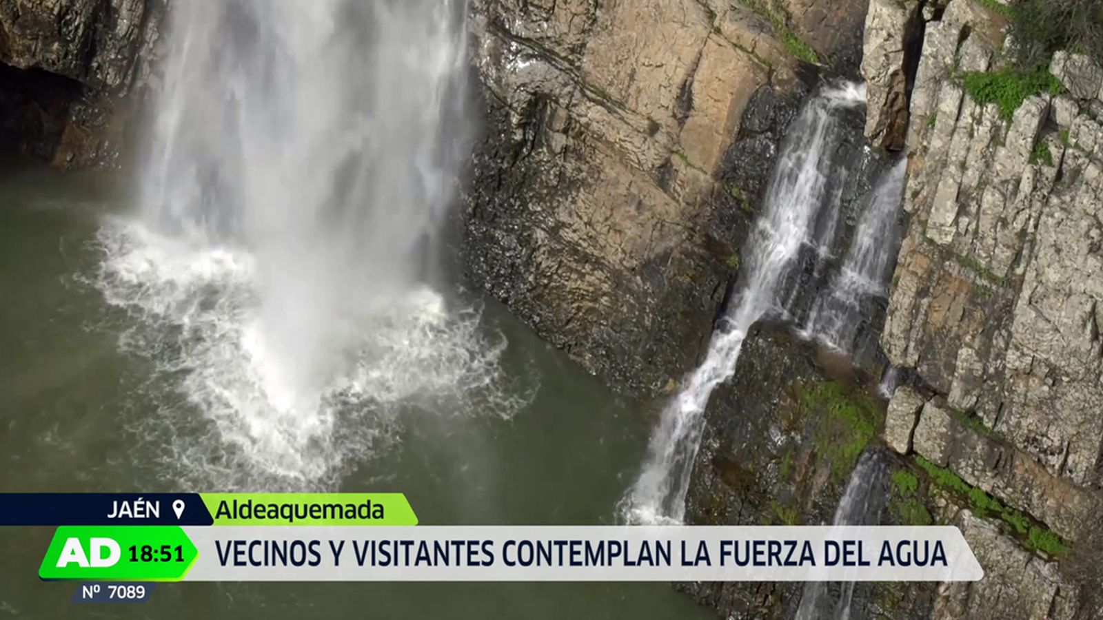 La Cascada de la Cimbarra revive con las lluvias